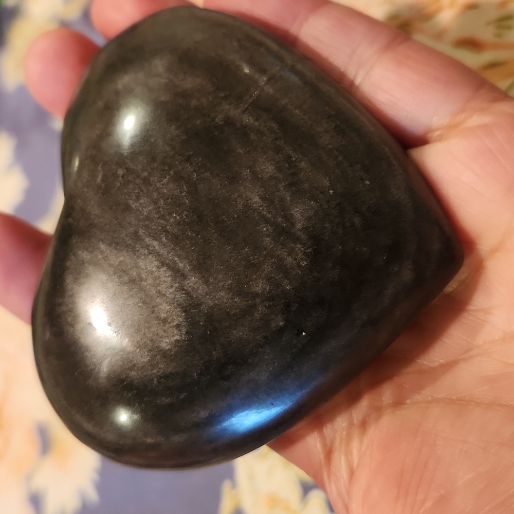 Silver Obsidian palmstone - Picture 3 of 8